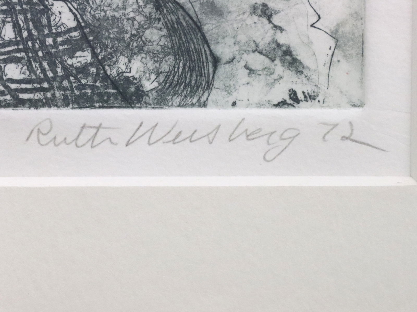 Artwork by Ruth Weisberg, 2 R. Weisberg Monoprints, Made of Etchings with Aquatint on paper