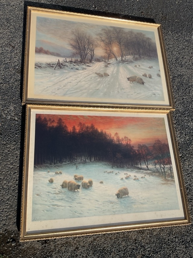 Artwork by Joseph Farquharson, a pair published by Frost & Reid in 1911, Made of coloured prints, a pair