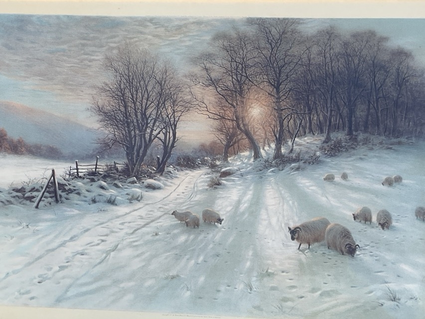 Artwork by Joseph Farquharson, a pair published by Frost & Reid in 1911, Made of coloured prints, a pair