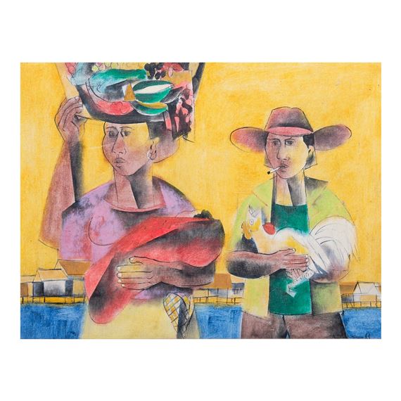 Family by Angelito Antonio, dated 1988