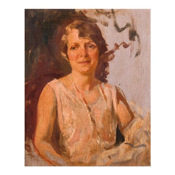 Portrait of a Lady by Fernando Amorsolo, dated 1935