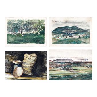 a.) Landscapeb.) Untitledc.) Still lifed.) Landscape - Antonio Nuñez