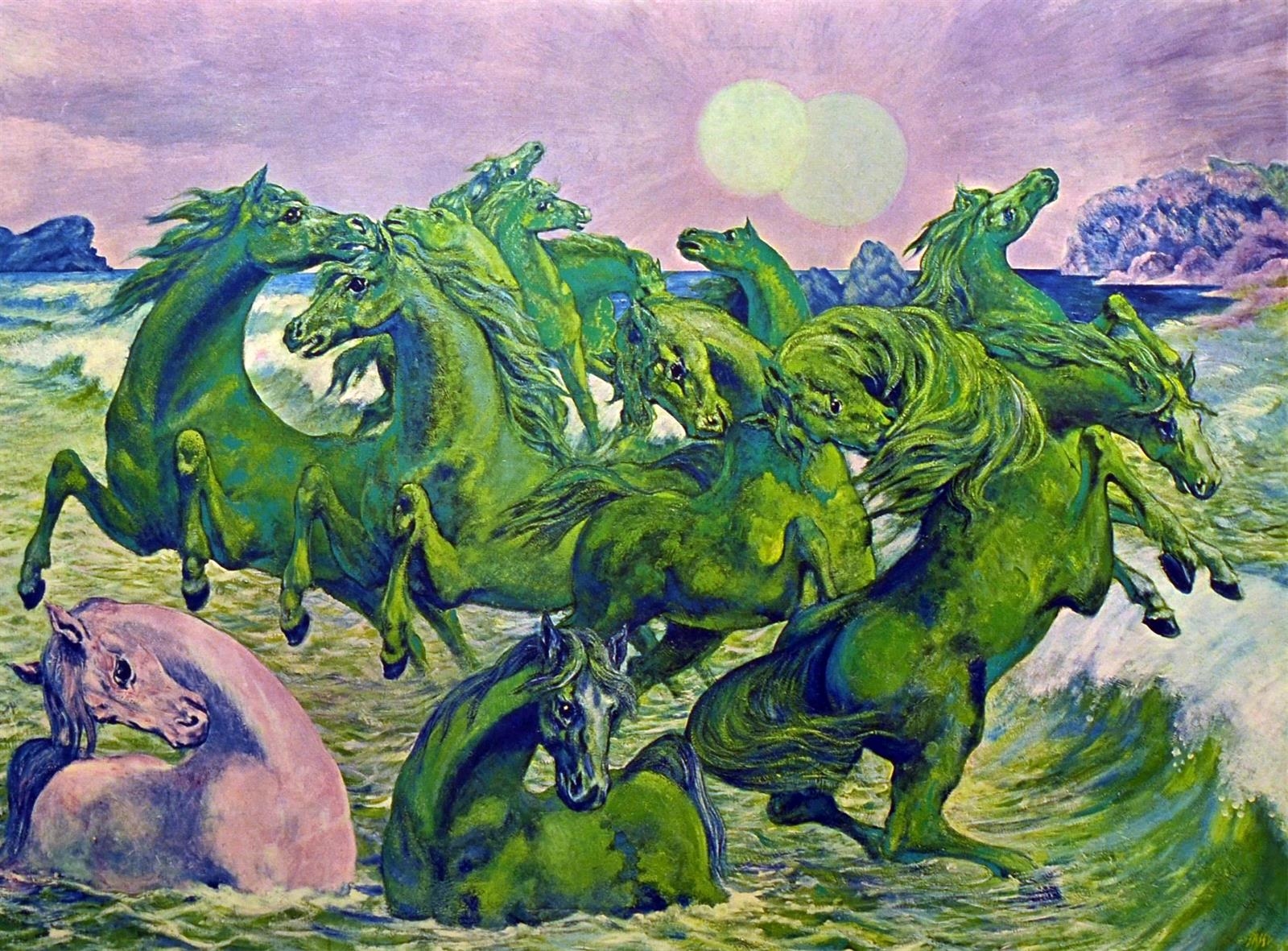 Aligi Sassu | Cavalli | MutualArt