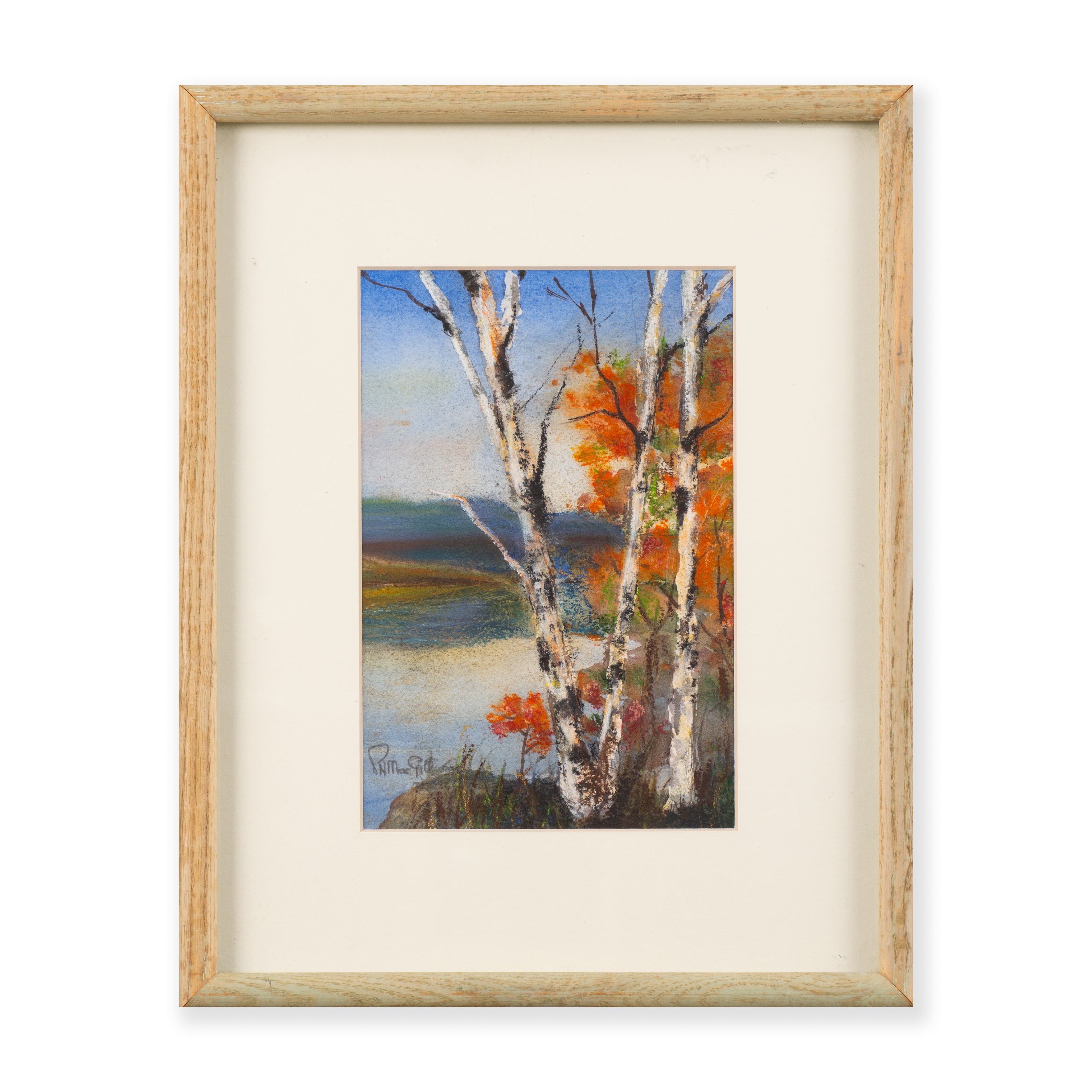Artwork by P. Macgillivray, Untitled - Fall Landscape, Made of pastel on paper