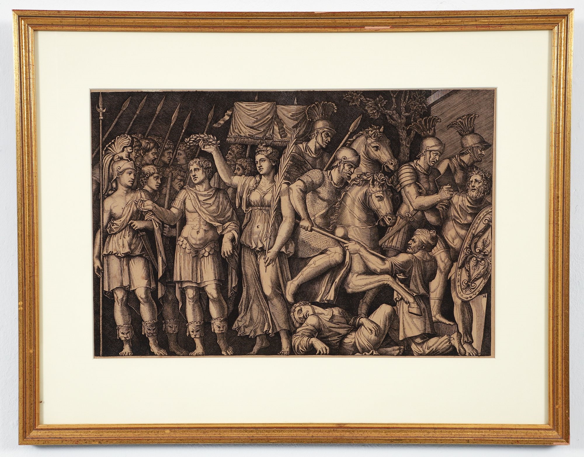 Marcantonio Raimondi | Trajan Crowned by Victory (Late 19th Century ...