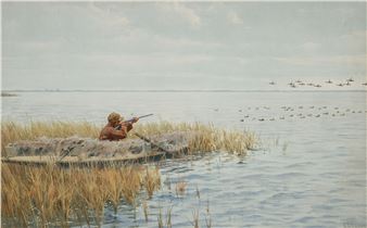 Arthur Burdett Frost | Duck Hunting from Shooting Pictures | MutualArt