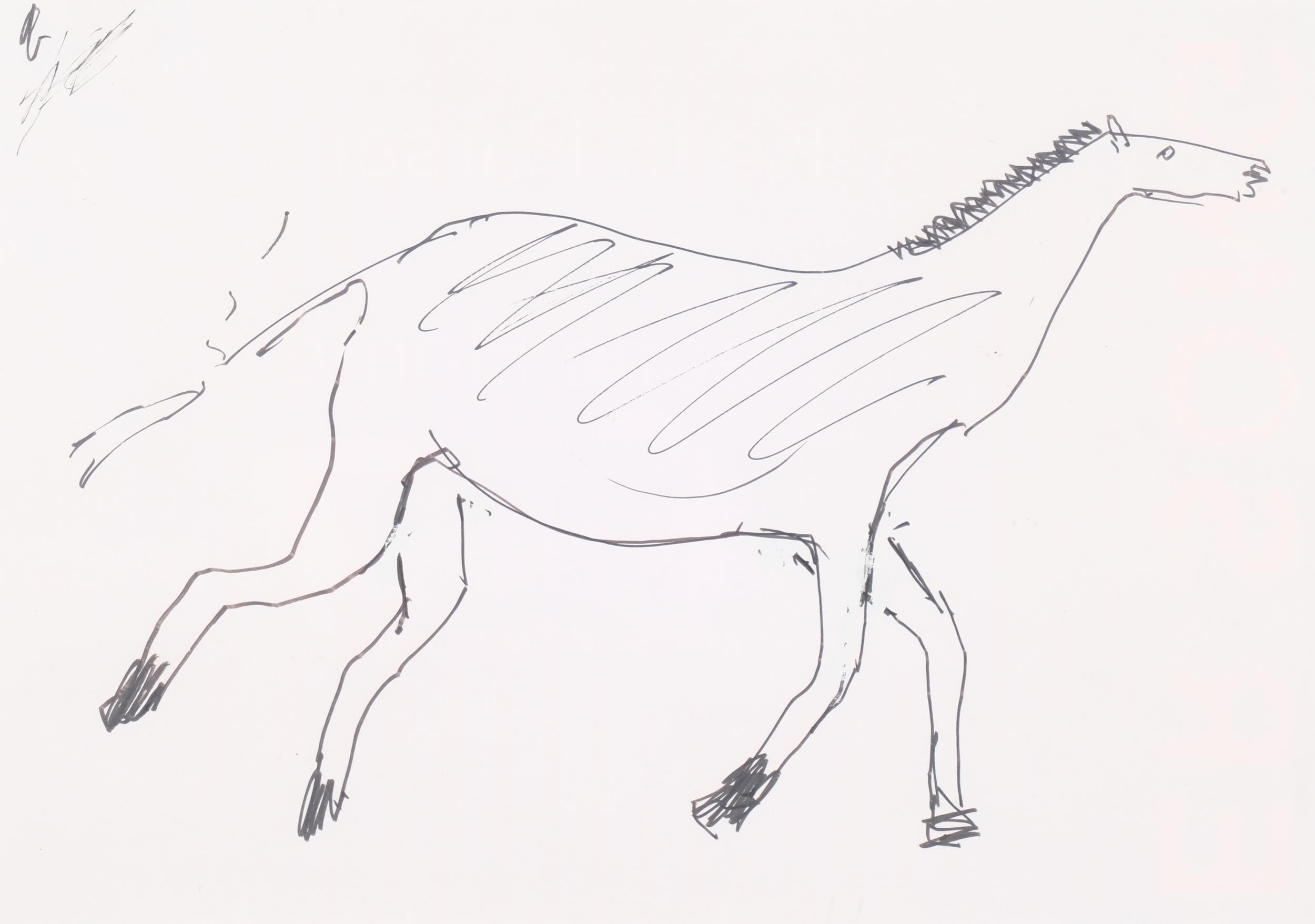 Kenneth Armitage | ink drawing (1997) | MutualArt