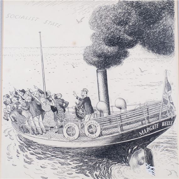 Leslie Gilbert Illingworth | original pen and ink political cartoon ...