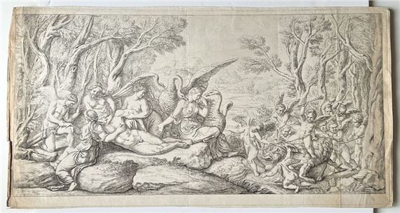 Léda et les cygnes by Pierre Lélu, 1784