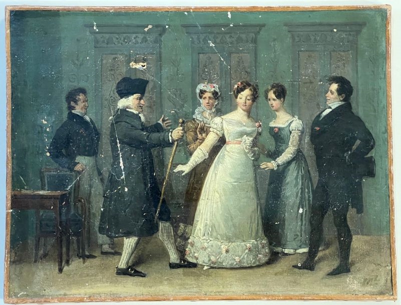 Century School | Characters in a neoclassical salon (Early 19th Century ...