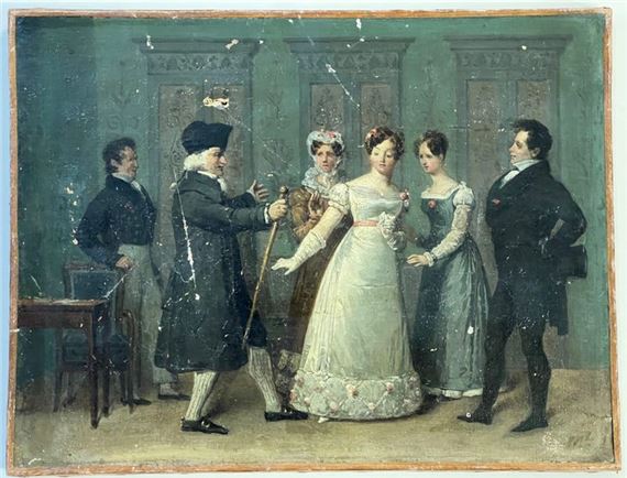 Century School | Characters in a neoclassical salon (Early 19th Century ...