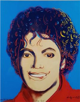 マイケル・ジャクソン(MJ)のサイン入りイラスト・Andy Warhol 作 マイケル・ジャクソン(MJ)のサイン入りイラスト・Andy Warhol 作