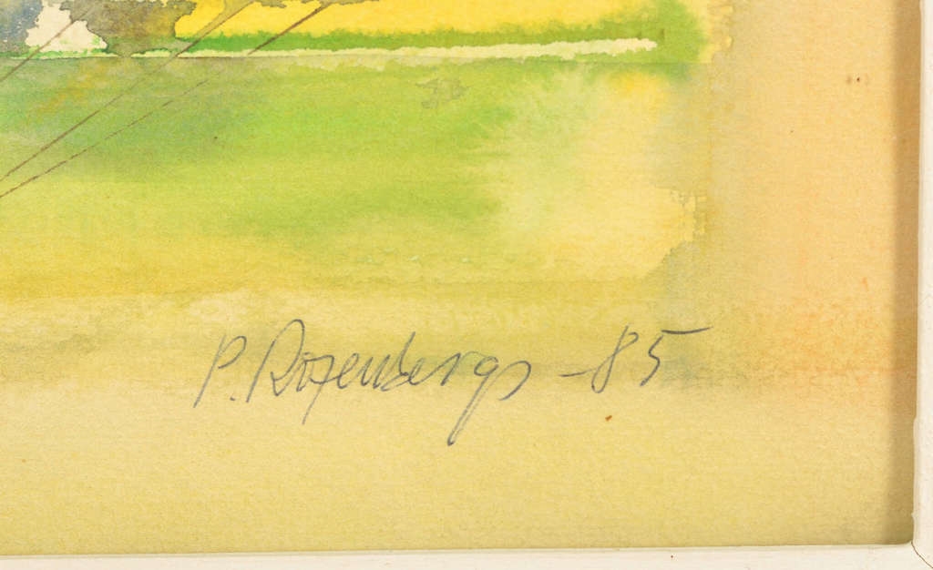 Artwork by Pēteris Rozenbergs, The Game, Made of Paper, watercolor