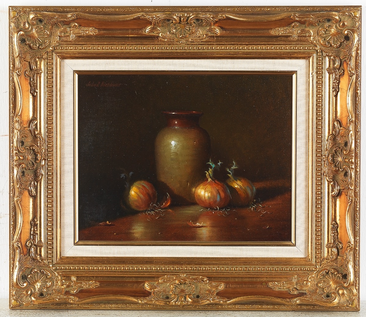 John R. Dickhaus | Clay vase and onions (1926) | MutualArt