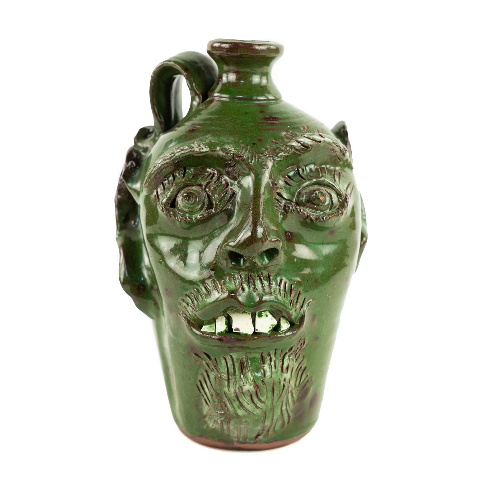Artwork by Bobby Ferguson, Bobby Ferguson Face Jug Stoneware Pottery, Made of Stoneware Pottery