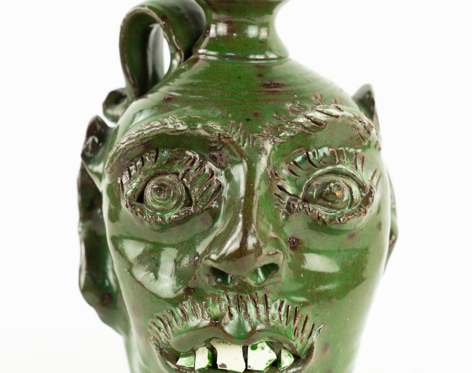 Artwork by Bobby Ferguson, Bobby Ferguson Face Jug Stoneware Pottery, Made of Stoneware Pottery