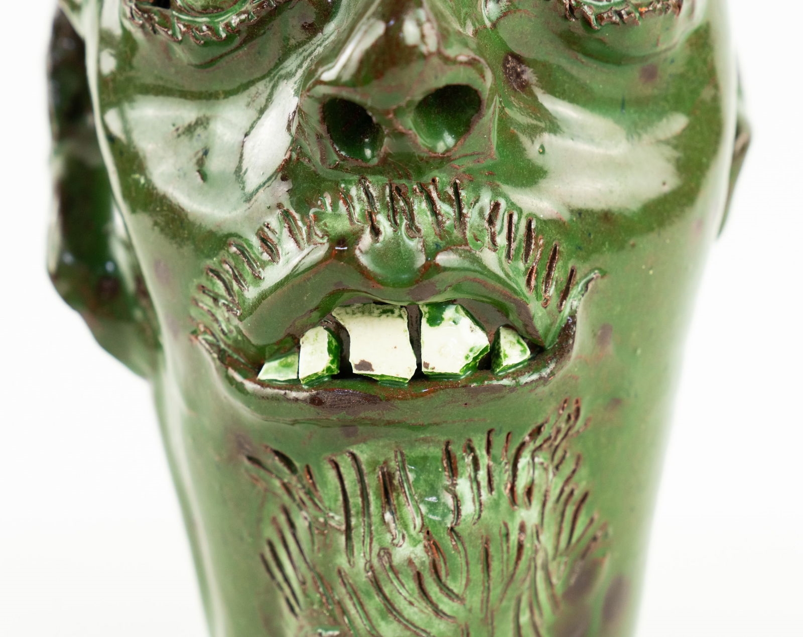Artwork by Bobby Ferguson, Bobby Ferguson Face Jug Stoneware Pottery, Made of Stoneware Pottery