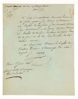 Député Pierre LONG, born 1746 in Beaumont-de-Lomagne (Tarn e - Lot 384 - Hugues de Beaumont