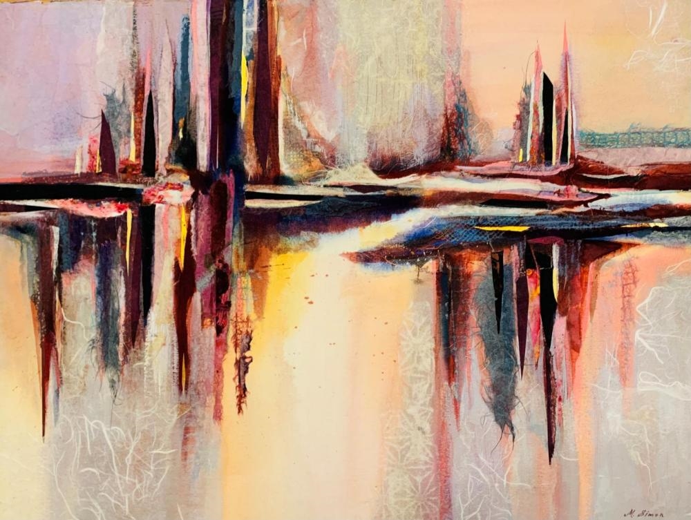 Artwork by M. Simon, Medium: Original papier-mÃ¢chÃ© and watercolor, Made of watercolor