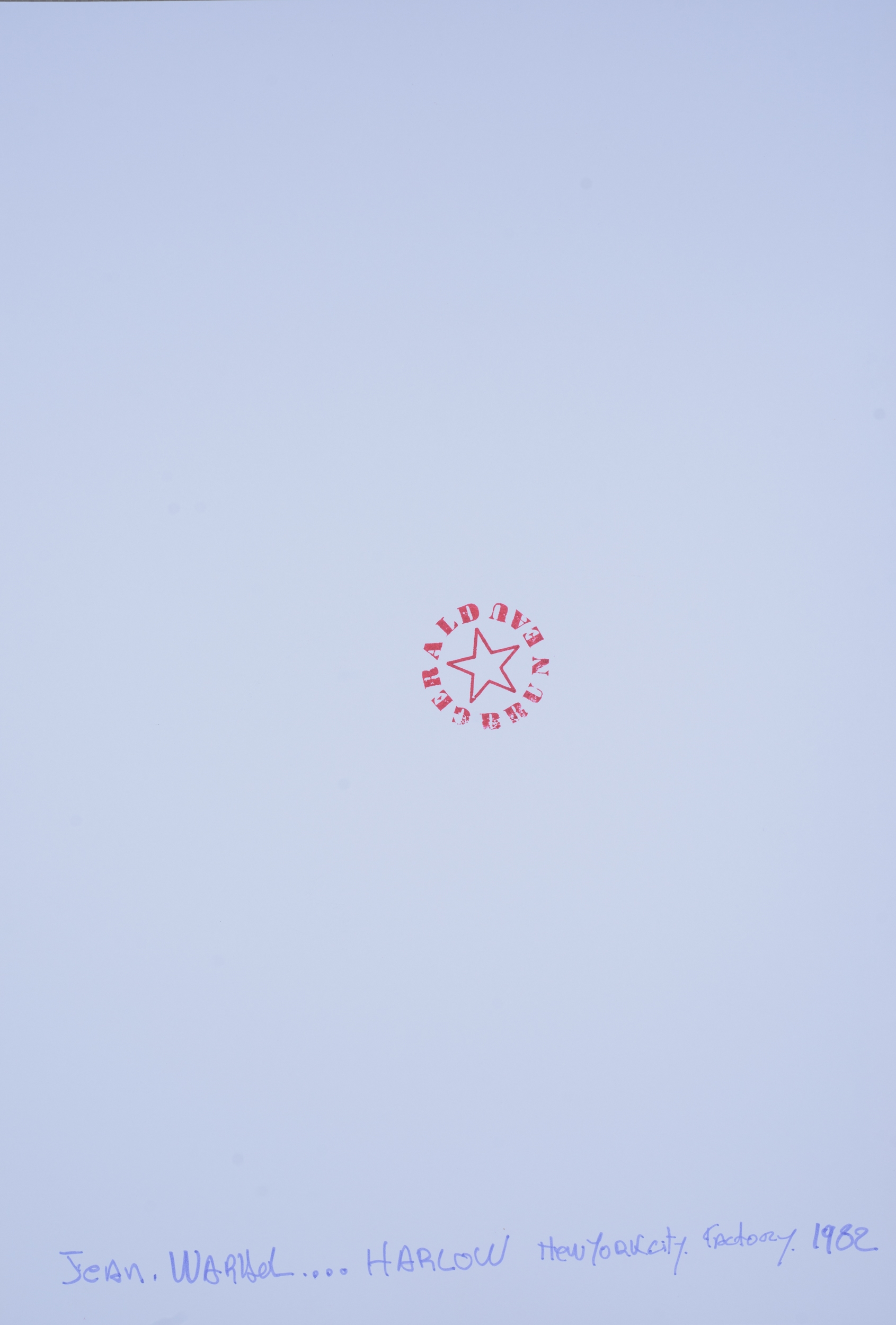 Artwork by Gerard Bruneau, Jean, Warhol... Harlow, 1982, Made of color