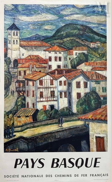 Artwork by Durel Robert, Basque Country SNCF - Lot 685, Made of Poster on Paper