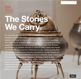 The Stories The Carry - The Museum of Contemporary Native Arts