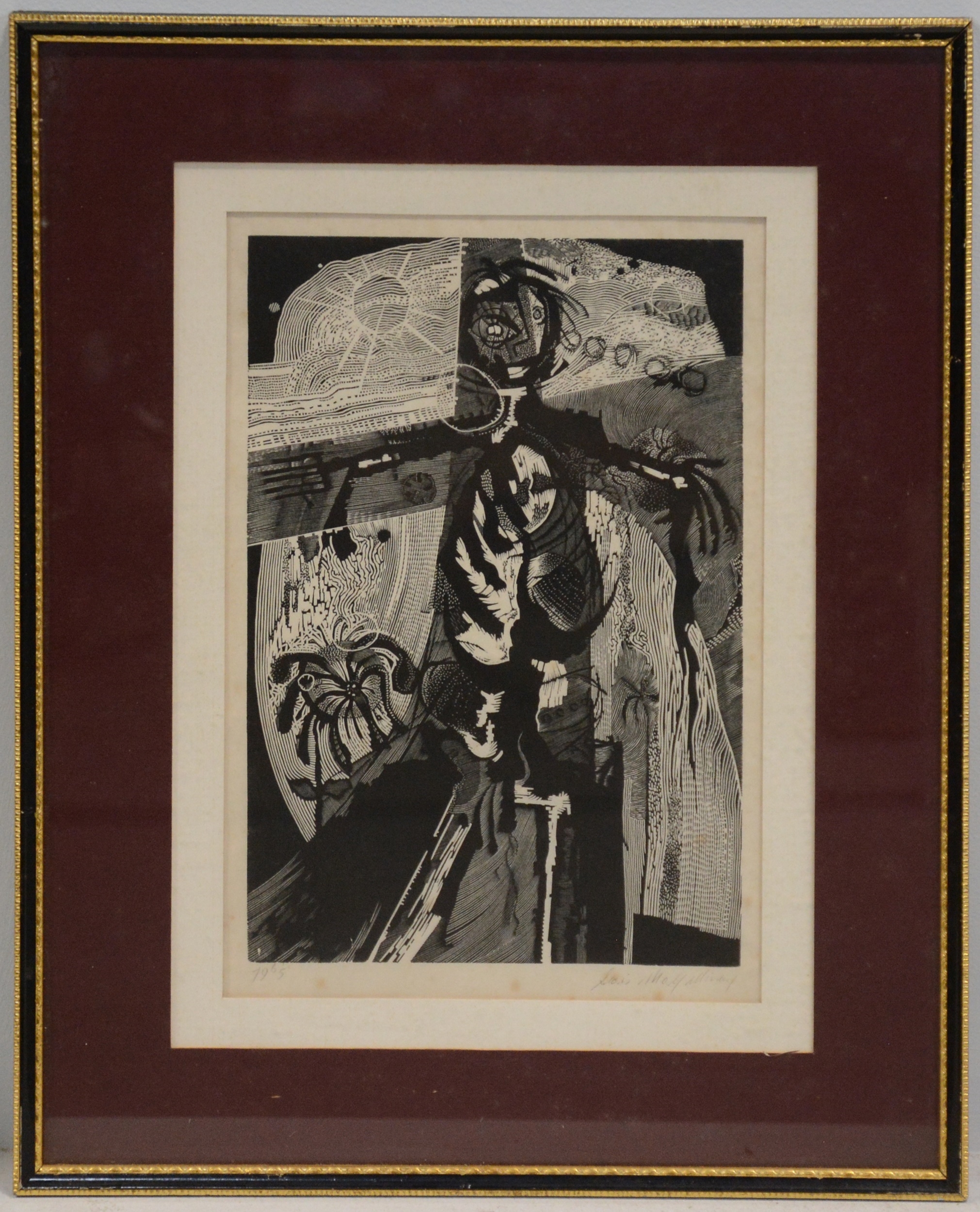 Artwork by Lois Mcgillivray, Scarecrow, Made of monochrome print