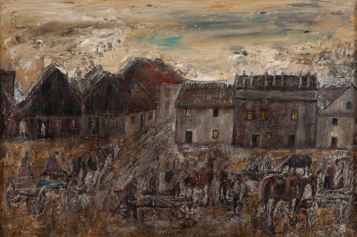 Artwork by Kazimierz Szemioth, Kazimierz Dolny, Made of oil/canvas