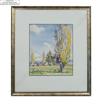 Autumn Poplars Otago' - 260 x 215mm - Margaret Rhodes