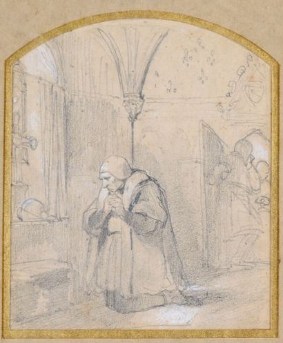 Paul Delaroche | Attributed to Paul DELAROCHE Louis XII at prayer ...