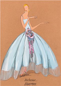 Fashion Illustration for a Formal Gown - Jeanne Lanvin