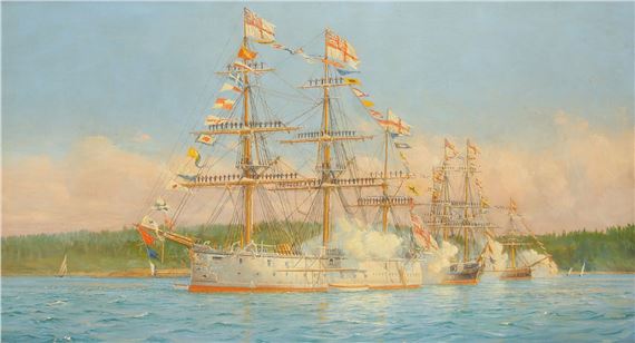 H.M.S. Spitfire by Harold Wyllie, 1870