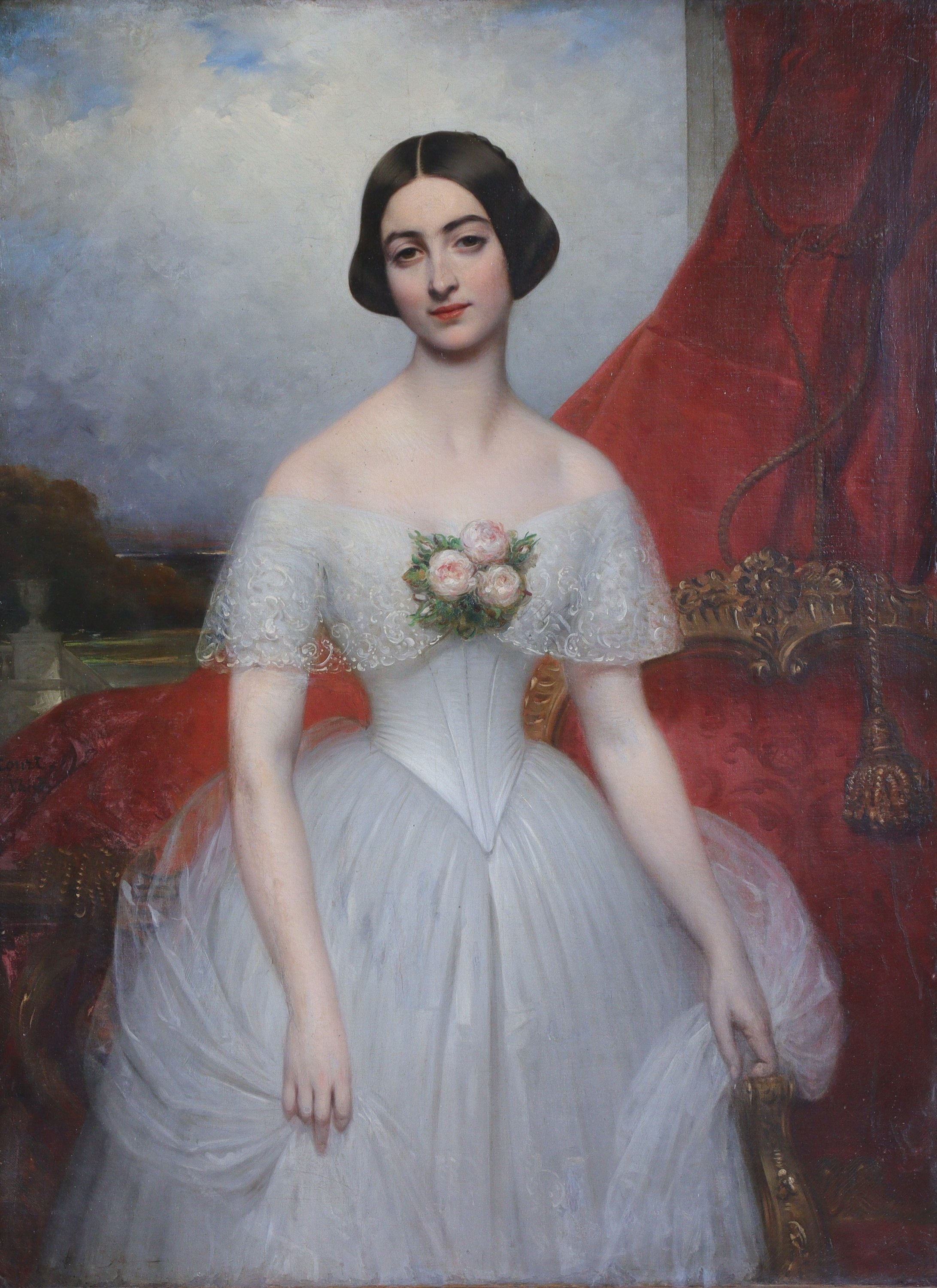 Artwork by Joseph Désiré Court, Portrait de Madame Bouhier de l'Ecluse