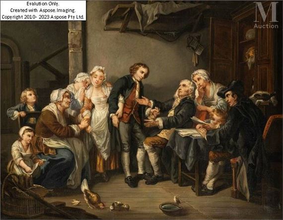 L'Accordée de village by Jean-Baptiste Greuze