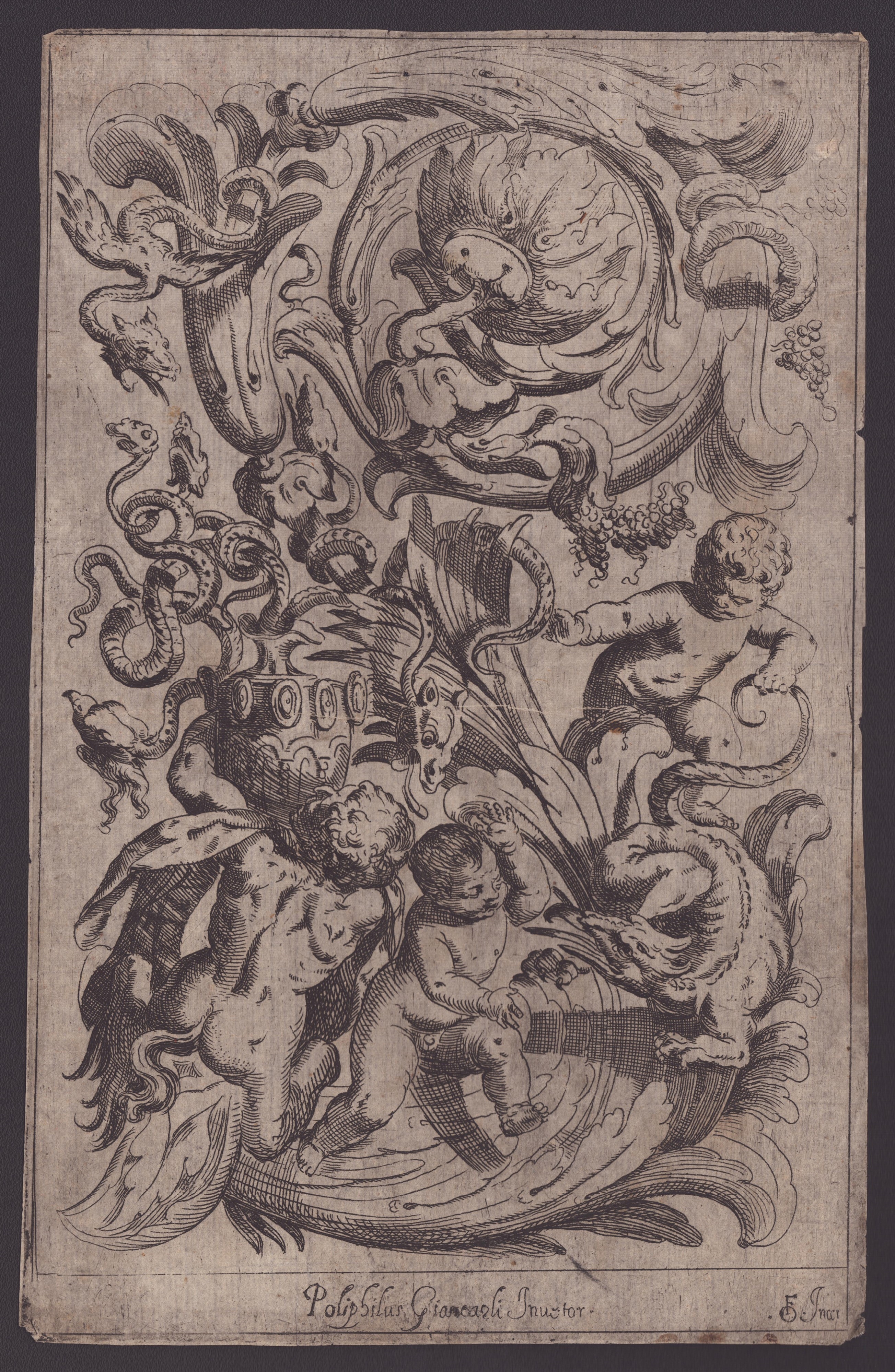 Odoardo Fialetti | Panello ornamentale dalla serie Disegni varii di ...
