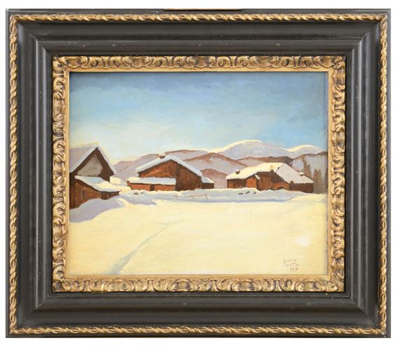 Snowy Landscape by Giulio Boetto, 1927
