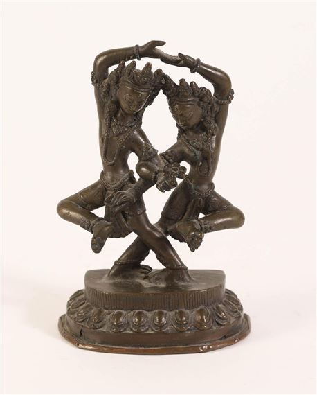 Buddhist Dancing Figural Group by Nepalese School