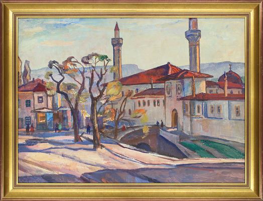 At the mosque. Bakhchisarai by Georgy Vasilyevich Khrapak, 1966