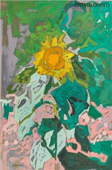 August twilight March 1976 Oil on canvas - Pierre Theron