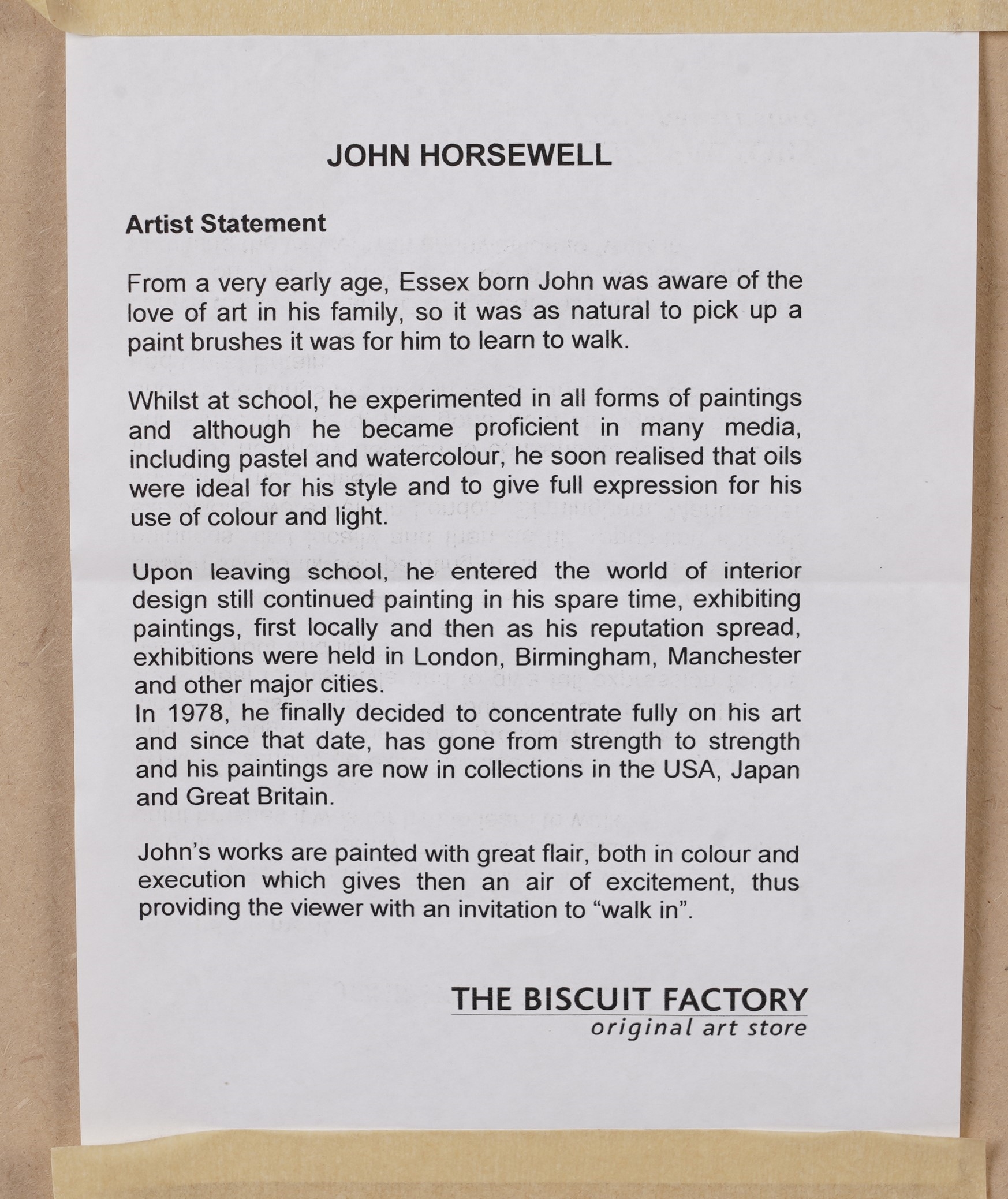 Artwork by John Horswell, Beached, Made of oil on board