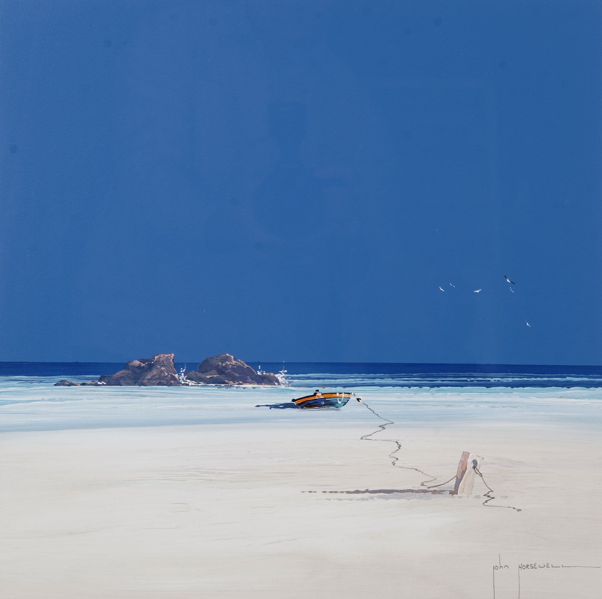 Artwork by John Horswell, Beached, Made of oil on board