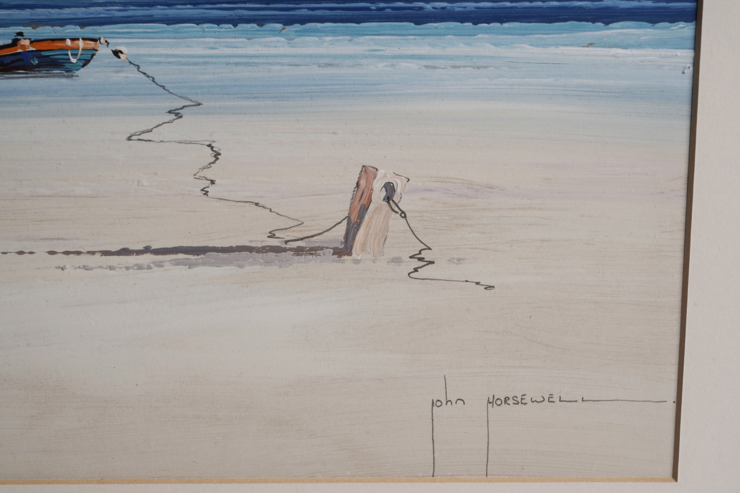 Artwork by John Horswell, Beached, Made of oil on board