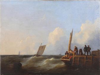 Habour scenery from Gdańsk - Carl Eduard Dettloff