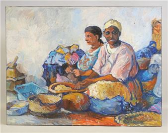 Women at the market - Michel Fedi