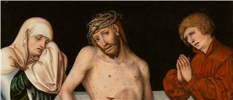 Christ as the Man of Sorrows with the Virgin Mary and St John - Lucas Cranach the Younger