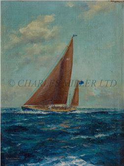 M]

δ FRANK HENRY MASON - A study of the yacht 'Bloodhound' racing - Hans Hähnel
