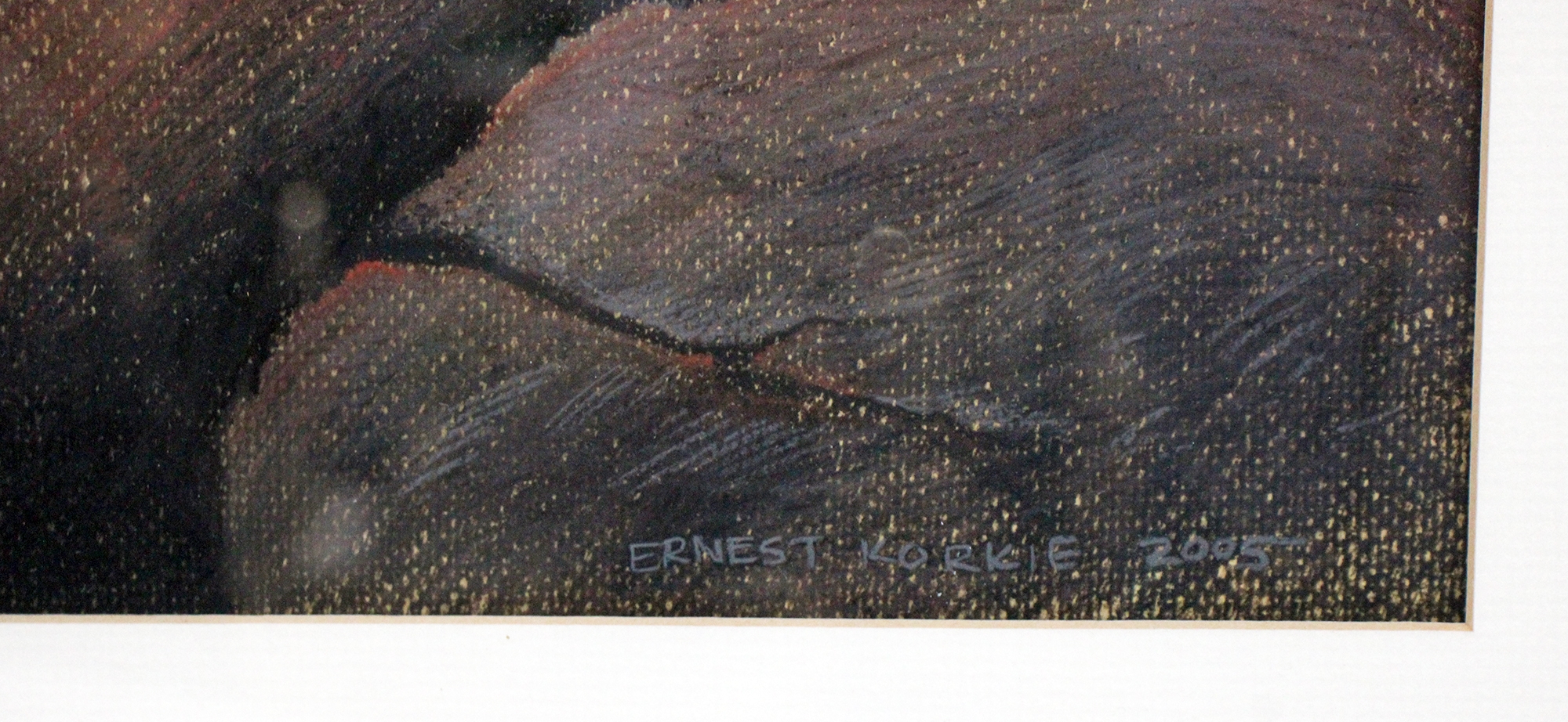 Artwork by Ernest Korkie, HILL AT SUN RISE, Made of mixed media on paper