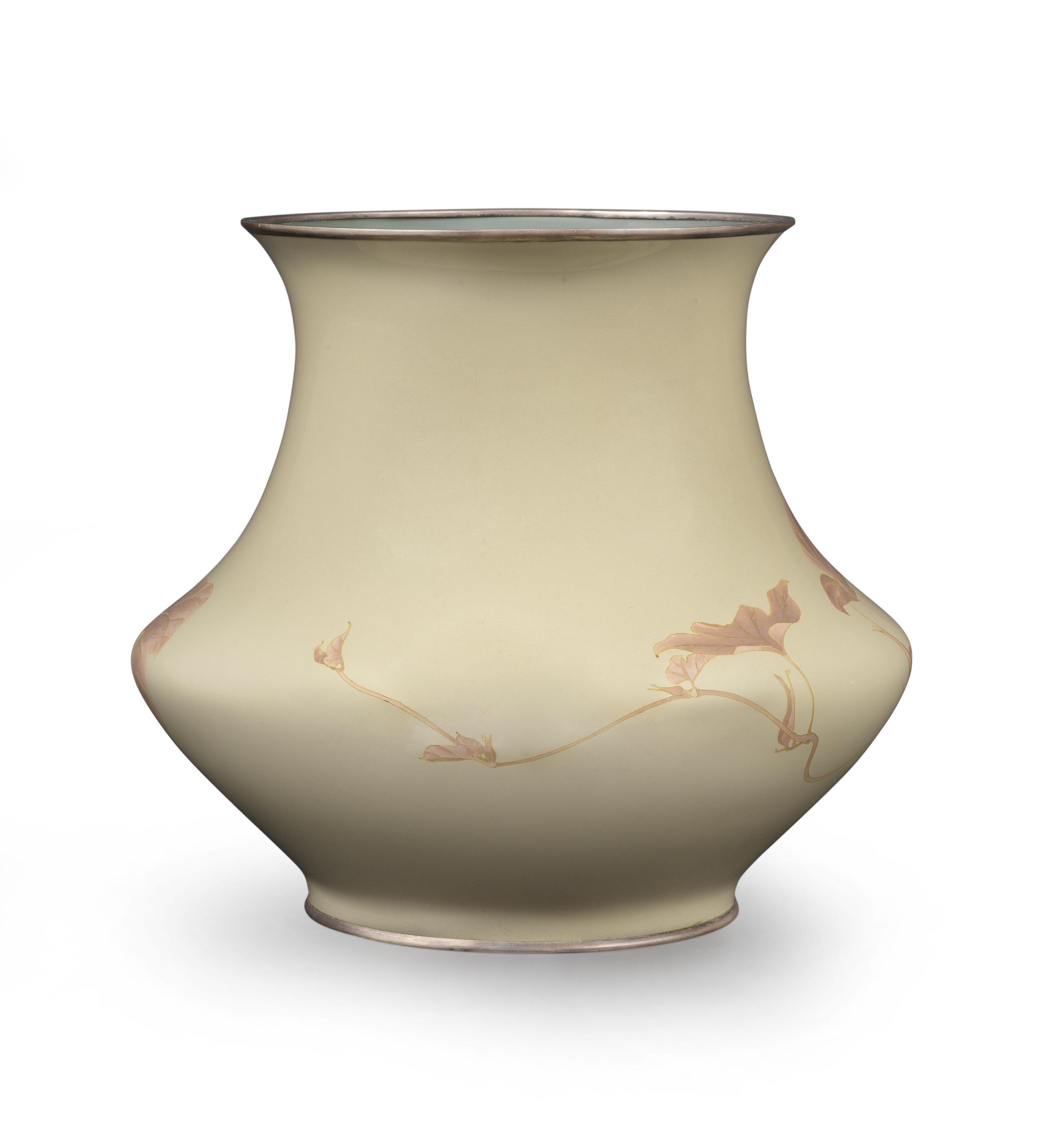 Artwork by Hattori Tadasaburō, A Fine and Large Moriage Cloisonné-Enamel vase, Made of cloisonné-enamel, silver wire