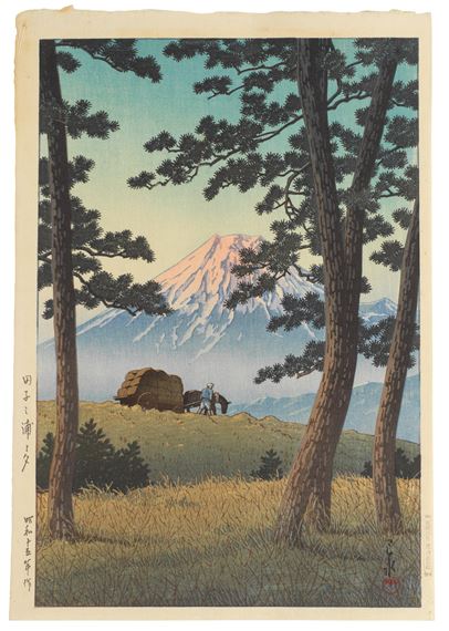 Tagonoura no yu (Evening at Tagonoura Bay) by Hasui Kawase, dated 1940