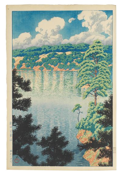 Akita Karasunuma (Karasu Marsh, Akita) by Hasui Kawase, dated 1927